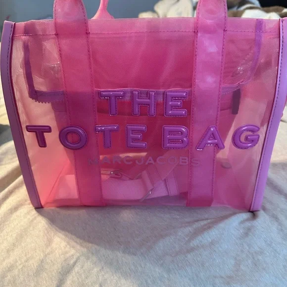 Marc Jacobs Vibrant Pink Transparent Tote - Picture 1 of 3